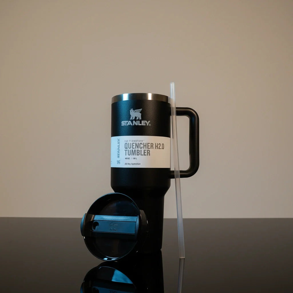 Stanley Quencher H2.0 Tumbler Matte Black 40oz – Euromosh