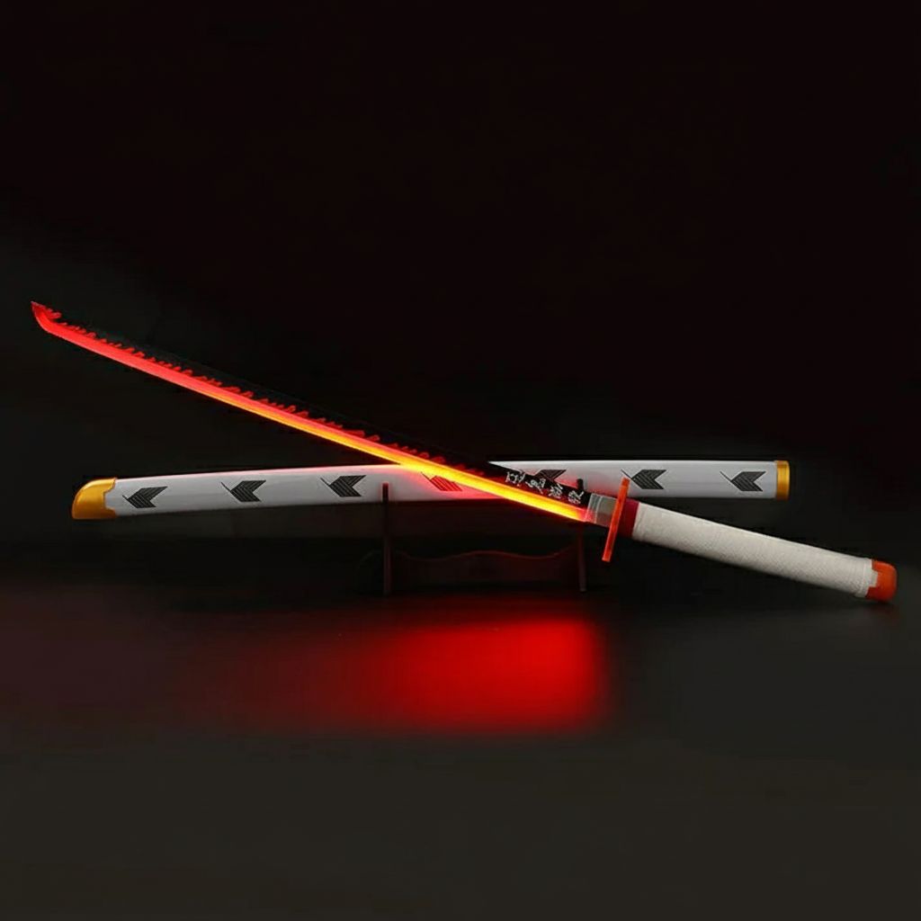 Rengoku LED Katana Sword Flame Breathing – Demon Slayer cosplay sword – Euromosh