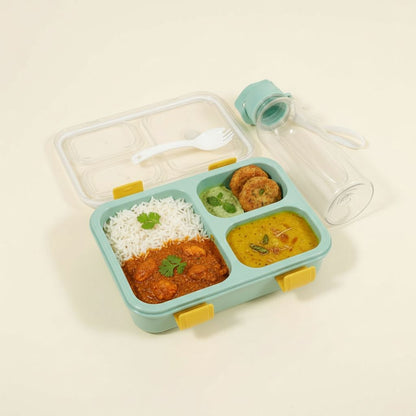 3 Compartment Leakproof Lunch Box with Water Bottle for Kids – Euromosh