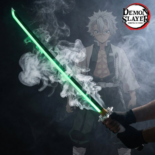Sanemi LED Katana Sword 7 Color Light Smoke Effect Demon Slayer – Euromosh