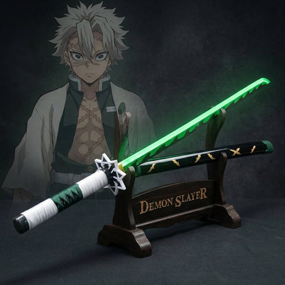 Sanemi LED Katana Sword 7 Color Light Smoke Effect Demon Slayer – Euromosh