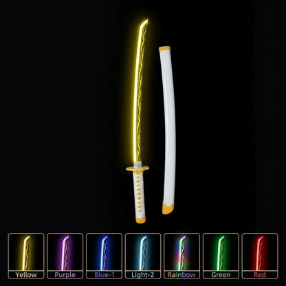 Zenitsu LED Katana Sword Thunder Breathing 7 Color Glow Smoke Effect – Demon Slayer – Euromosh