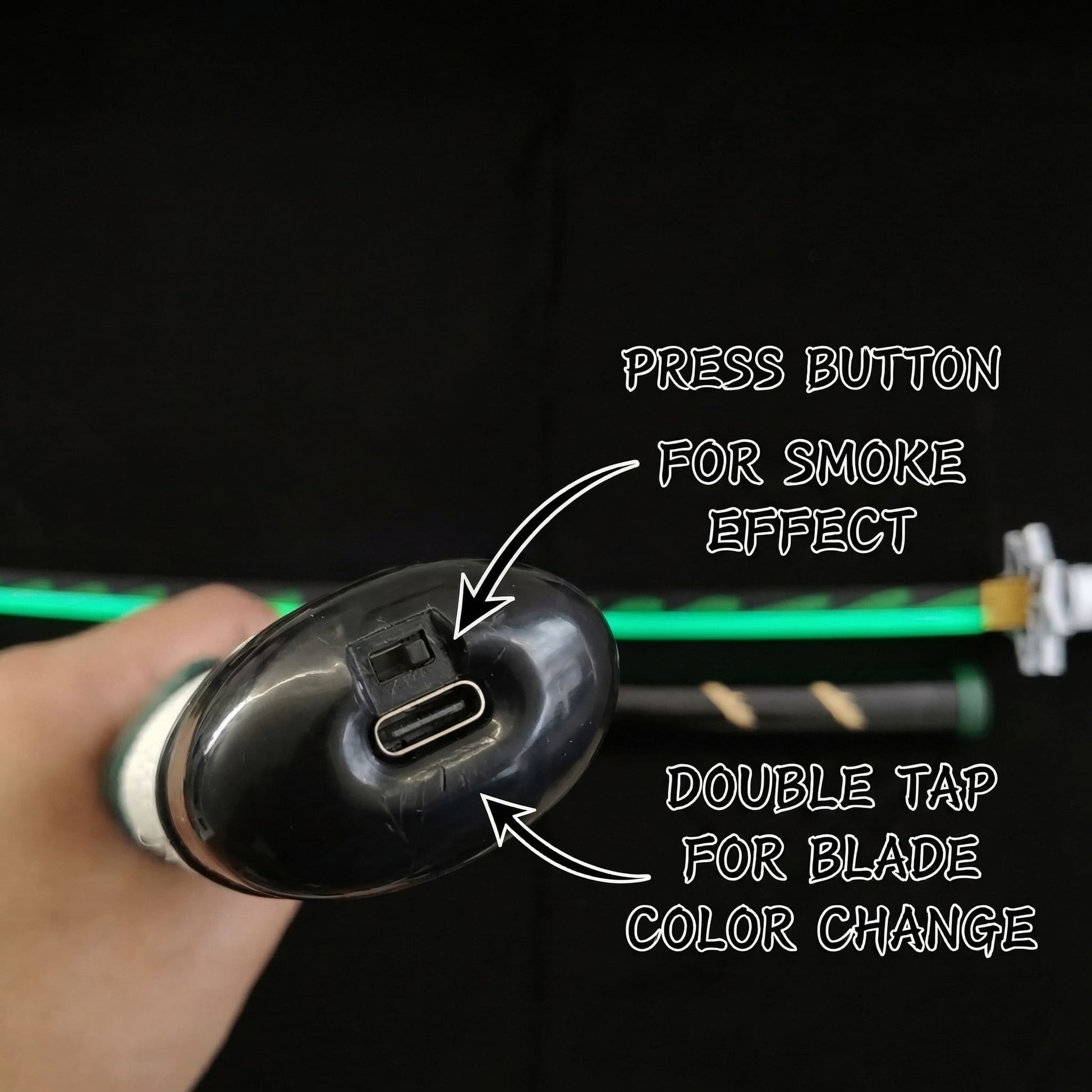 Sanemi LED Katana Sword 7 Color Light Smoke Effect Demon Slayer – Euromosh