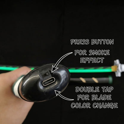 Sanemi LED Katana Sword 7 Color Light Smoke Effect Demon Slayer – Euromosh