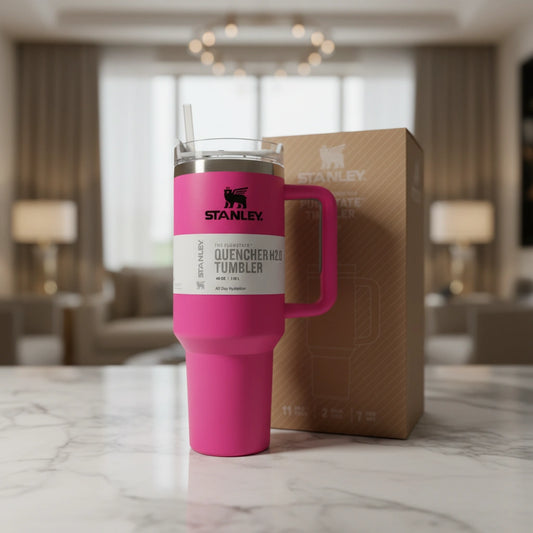 Stanley Quencher H2.0 Tumbler – Hot Pink (40oz)