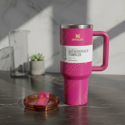 Stanley Quencher H2.0 Tumbler Barbie Pink Sparkle Edition 40oz – Euromosh