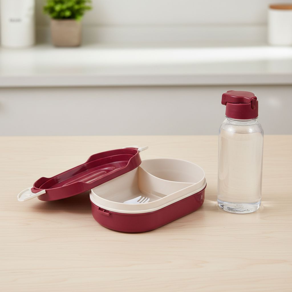 2 Compartment Leakproof BPA-Free Lunch Box with Bottle for Kids School and Travel – Euromosh