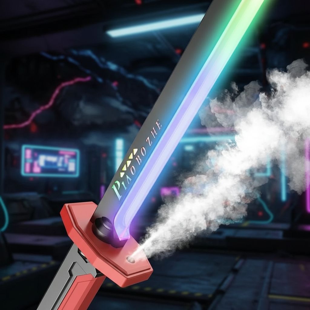 Rechargeable Sparkblade Smoke Katana Sword | RGB Light Up LED Sword with Spark & Sound FX