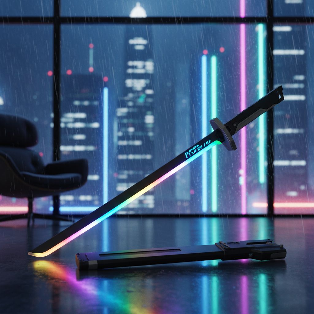 Rechargeable Sparkblade Smoke Katana RGB LED Sword with Spark and Sound FX – Euromosh